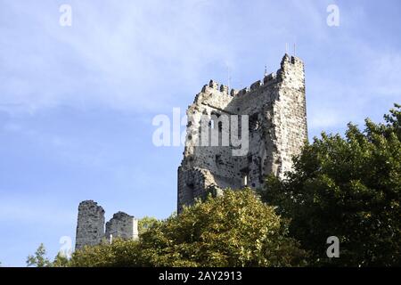 Château-ruine Drachenfels, Siebengebirge, Koenigswin Banque D'Images