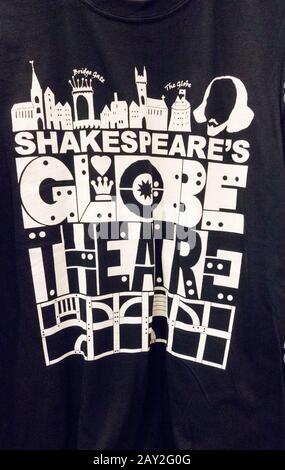 Imprimé tee-shirt du Théâtre du Globe de Shakespeare Banque D'Images