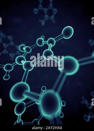 Gros plan du modèle de structure moléculaire Banque D'Images