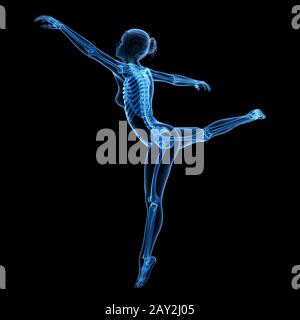 illustration en relief - danseuse de ballet féminine Banque D'Images