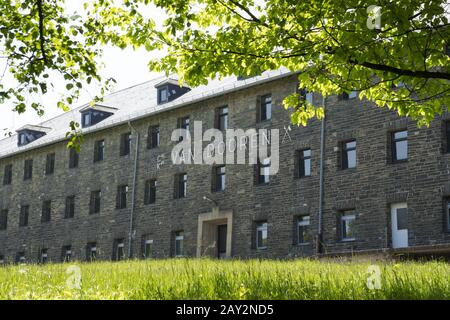 Vogelsang, Eifel, caserne belge Van Dooren, G Banque D'Images