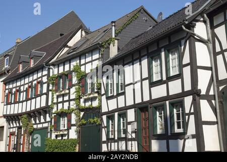 Maisons à colombages à Mechernich-Kommern, Eifel, Banque D'Images