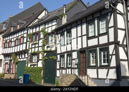 Maisons à colombages à Mechernich-Kommern, Eifel, Banque D'Images