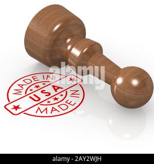 Made in USA seal stamp Banque D'Images