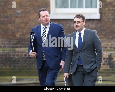 Londres, Royaume-Uni. 14 février 2020. Le secrétaire parlementaire du Trésor (whip en chef) Mark Spencer arrive à la réunion extraordinaire du Cabinet à la suite d'une nouvelle réunion. Crédit: Uwe Deffner/Alay Live News Banque D'Images