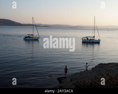 Lieux de voyage en France, hyères France, sur la côte et sur la plage Banque D'Images