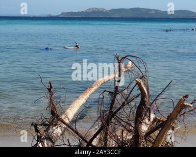 Lieux de voyage en France, hyères France, emplacement côtier et plage, amusement et aventure Banque D'Images