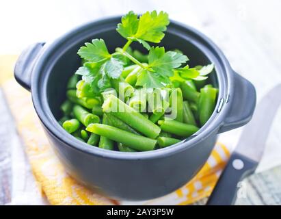 haricots verts Banque D'Images