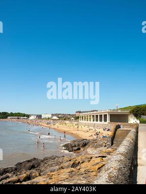 Plage d'été à Barry Island, Pays de Galles Royaume-Uni Banque D'Images