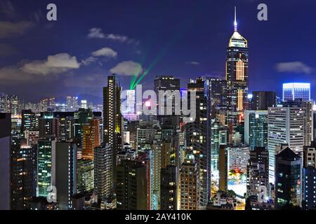 Hong kong at night Banque D'Images