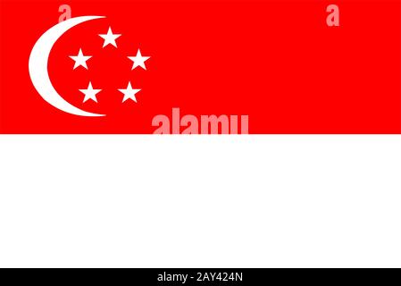 Drapeau de Singapour Banque D'Images