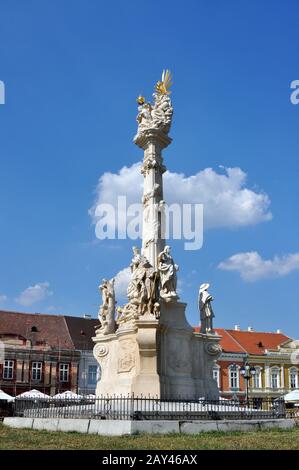 timisoara roumanie union sqare statue piata unirii Banque D'Images