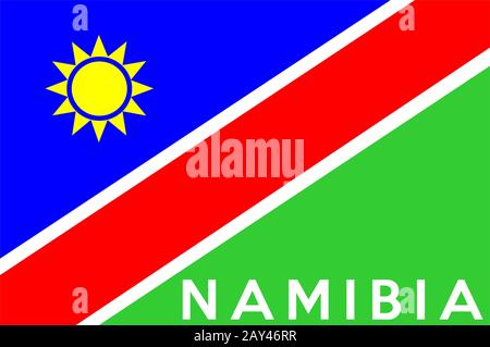 drapeau de la Namibie Banque D'Images