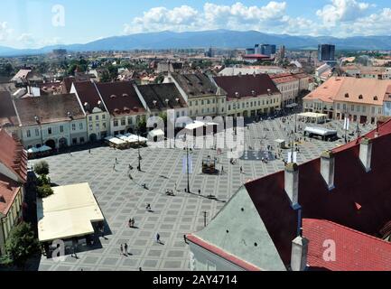 grande place sibiu Banque D'Images