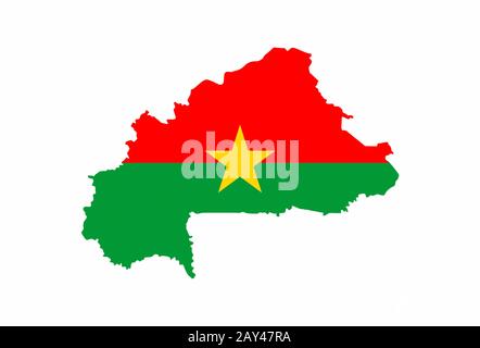 carte du drapeau du burkina faso Banque D'Images