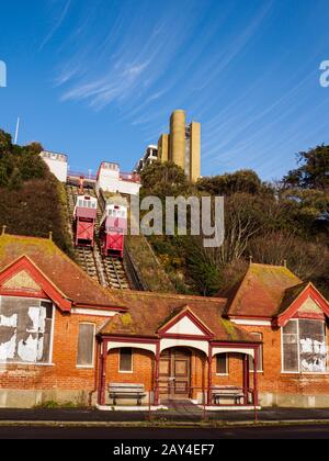 Funiculaire de Leas Cliff Folkestone, Royaume-Uni Banque D'Images