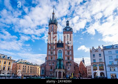 La basilique Sainte-Marie, Cracovie, Pologne Banque D'Images