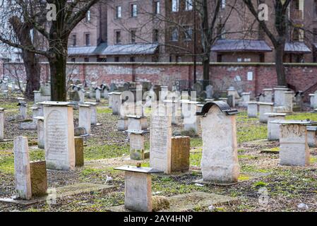 Cimetière Remuh, Cracovie, Pologne Banque D'Images