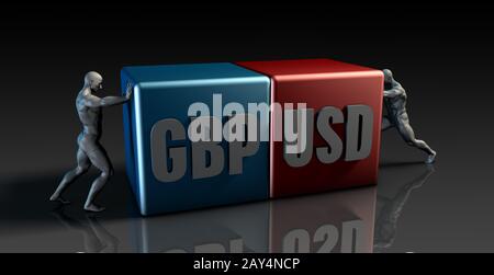 Paire de devises USD GBP Banque D'Images