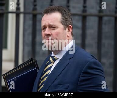 Downing Street, Londres, Royaume-Uni. 14 février 2020. Mark Spencer député, secrétaire parlementaire du Trésor, whip en chef, à Downing Street, pour une réunion hebdomadaire du Cabinet. Crédit: Malcolm Park/Alay. Banque D'Images