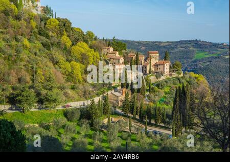 Forteresse Castiglione D’Orcia, Toscane, Italie Banque D'Images