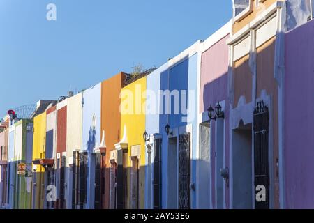 Maisons colorées à Campeche Banque D'Images