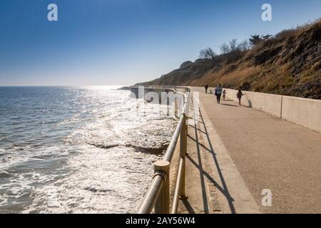 Les nouvelles défenses maritimes de Lyme Regis sur la côte jurassique, Dorset, Angleterre, Royaume-Uni Banque D'Images