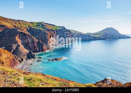 Ponta de Sao Lourenco, côte est de l'île de Madère, Portugal. Banque D'Images