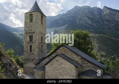 Églises romanes dans le village de Taull dans les Pyrénées espagnoles, XIIe siècle Banque D'Images