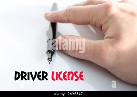 Licence de pilote concept texte Banque D'Images