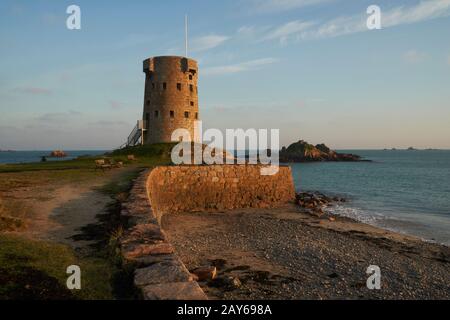 Tour Ronde Le Hocq, St Clements, Jersey, Îles Anglo-Normandes, Construite En 1781 Banque D'Images