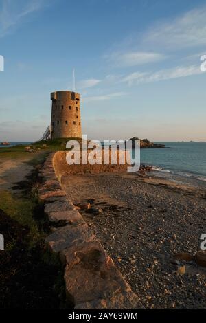 Tour Ronde Le Hocq, St Clements, Jersey, Îles Anglo-Normandes, Construite En 1781 Banque D'Images