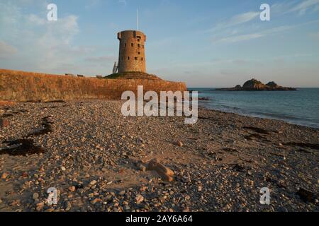 Tour Ronde Le Hocq, St Clements, Jersey, Îles Anglo-Normandes, Construite En 1781 Banque D'Images