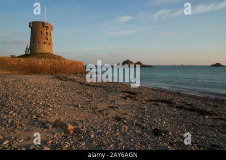 Tour Ronde Le Hocq, St Clements, Jersey, Îles Anglo-Normandes, Construite En 1781 Banque D'Images