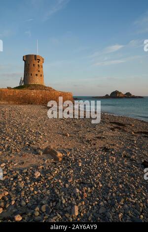 Tour Ronde Le Hocq, St Clements, Jersey, Îles Anglo-Normandes, Construite En 1781 Banque D'Images