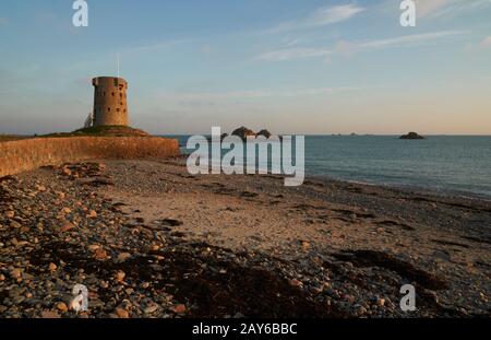 Tour Ronde Le Hocq, St Clements, Jersey, Îles Anglo-Normandes, Construite En 1781 Banque D'Images