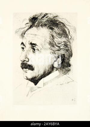 Portrait d'Albert Einstein Banque D'Images