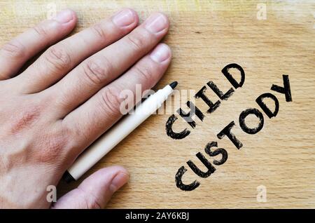 Garde enfant concept texte Banque D'Images