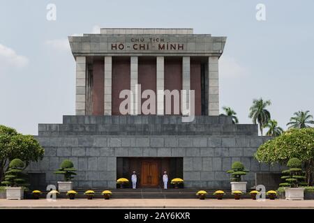 Ho chi minh mausolée Ba Dinh place dans le centre de Hanoi Banque D'Images