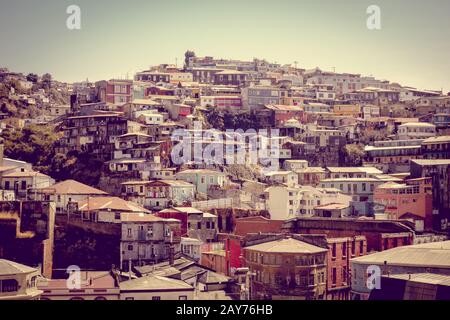 La ville de Valparaiso, Chili Banque D'Images