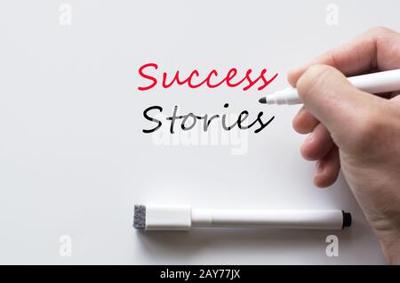 Success stories written on whiteboard Banque D'Images