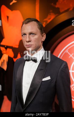 AMSTERDAM, PAYS-BAS - 25 AVRIL 2017 : statue de cire Daniel Craig au musée de Madame Tussauds le 25 avril 2017 à Amsterdam Nether Banque D'Images