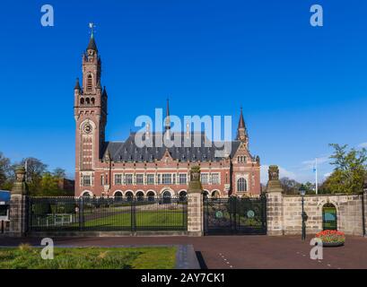 Palais de la paix - Cour internationale de Justice de la Haye Pays-Bas Banque D'Images