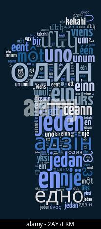 Wordcloud numéro un concept Banque D'Images