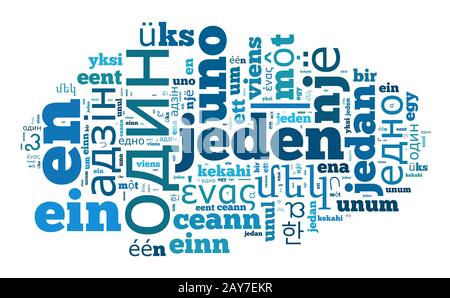 Wordcloud numéro un concept Banque D'Images