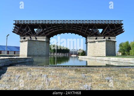 monument du pont de la ville de severin Banque D'Images