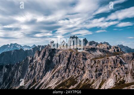 Vue panoramique sur les Dolomites, Italie. Banque D'Images