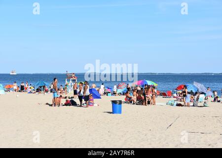 Ocean Beach à New London, Connecticut Banque D'Images
