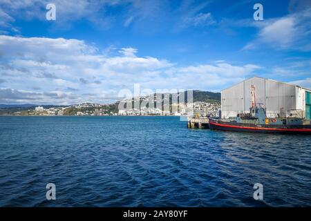 Les quais du port de Wellington, Nouvelle-Zélande Banque D'Images