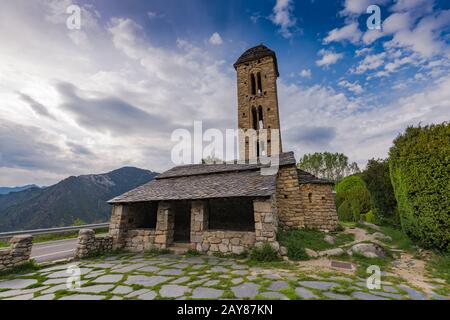 Église de Sant Miquel d'Engolasters Andorra. Banque D'Images